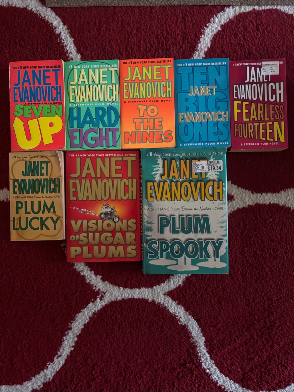 Janet Evanovich Paperback (2 Hardbacks) Book Lot - 7, 8, 9, 10, 14 + extra